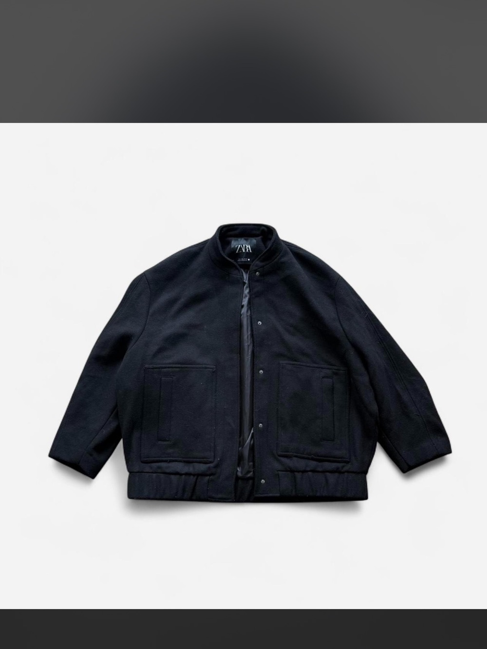 ZARA Black Oversized Bomber Jacket